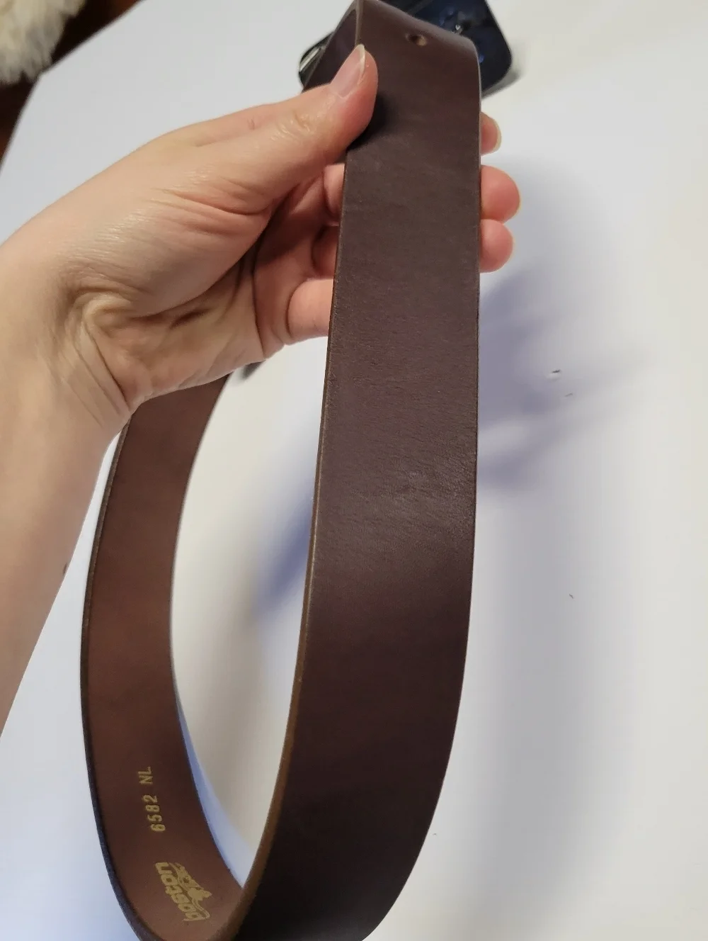 Boston Leather Belt Size 30 Made in USA Genuine Brown Leather Workwear